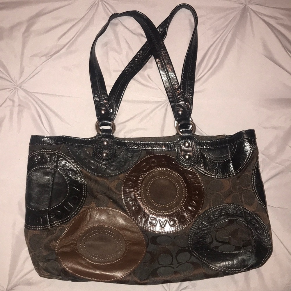 Leather coach bag